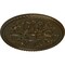 Ekena Millwork Bradford Ceiling Medallion (Fits Canopies up to 6 5/8"), Hand-Painted Brass, 32 5/8"OD x 2"P CM32BRBRS - alternate 4